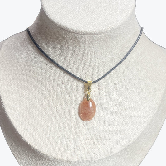 Pendentif Pierre de Lune Pêche — Bombé, Plat, Rond ou Goutte