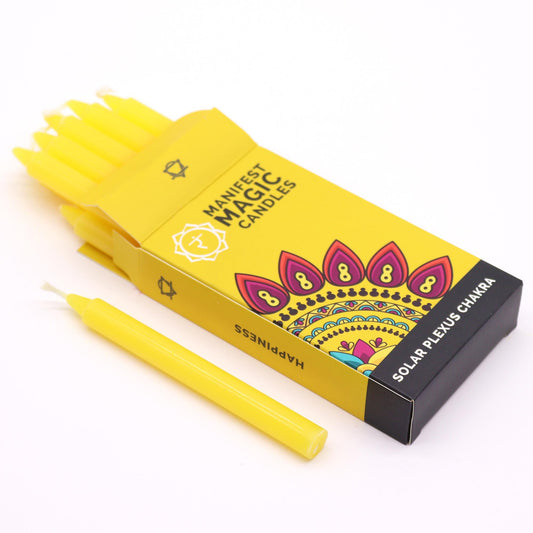 Bougies Chakra du Plexus Solaire — Jaune — Boîte de 12 - photo 2