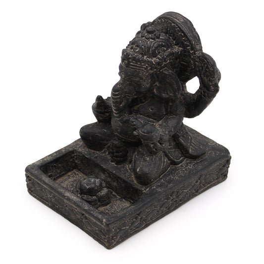 Porte-Encens Ganesh Feng Shui - Finition Noire Antique – photo 2