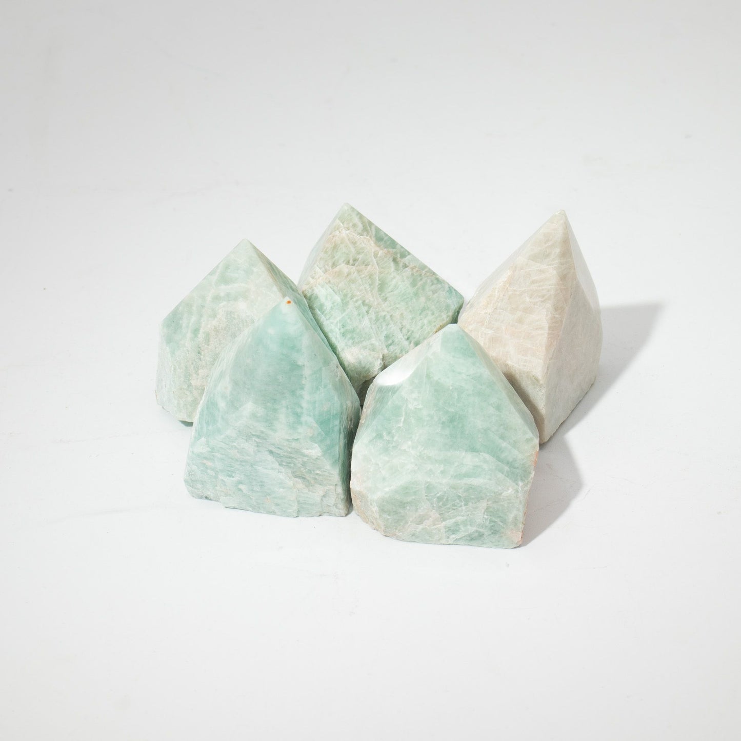 Pointe polie en Amazonite (lot de 5 à 6 pièces)