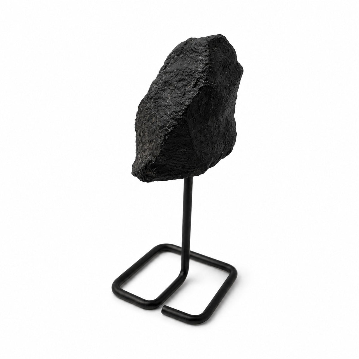 Tourmaline Noire Brute sur Support en Métal — Spécimen Minéral - photo 3