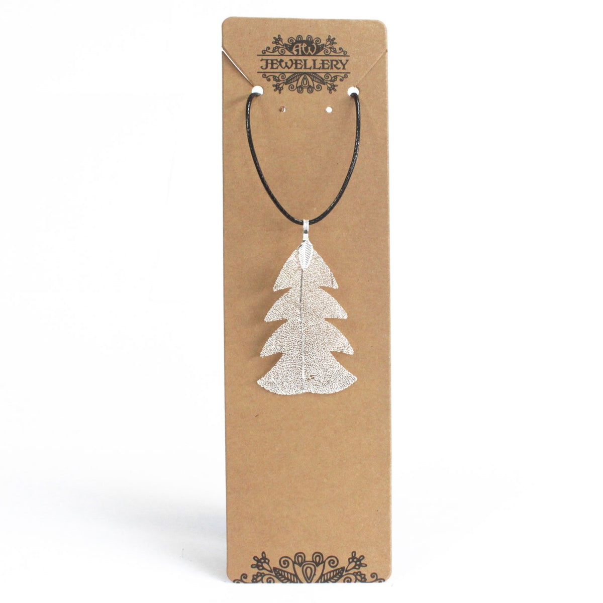Collier Vraie Feuille — Sapin Festif — Argenté - photo 4