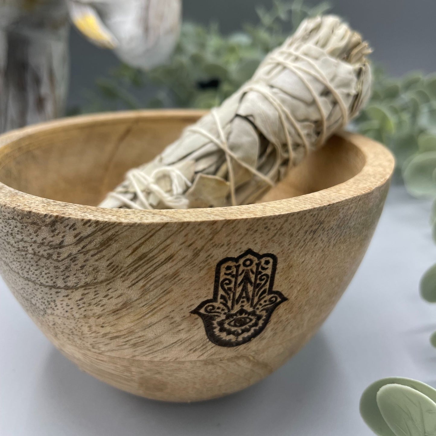 Bol de Rituel en Bois pour Fumigation et Offrandes 12x7cm – photo 3
