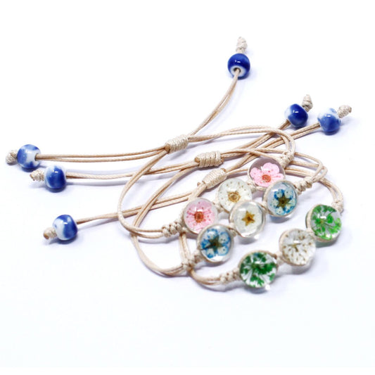 Bracelet Fleurs Séchées — Trois Perles de Verre - photo 4