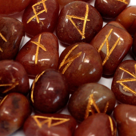Jeu de Runes en Sachet — Aventurine Orange - Confiance & Décisions