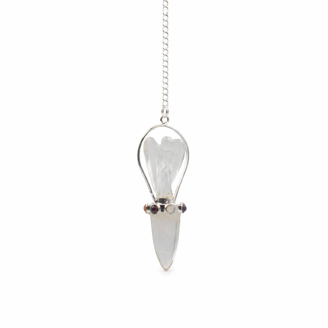 Pendule ange deux pièces en cristal de roche