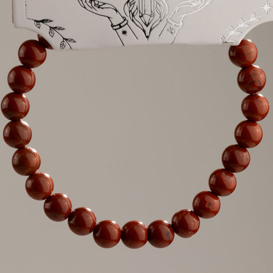 Bracelet Jaspe Rouge — Perles 6 mm — 17 cm - photo 2