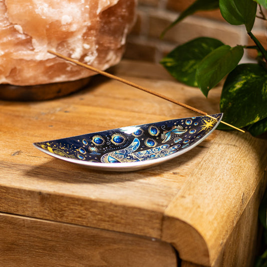 Porte-encens Émaillé — Main de Hamsa Bleue - photo 2