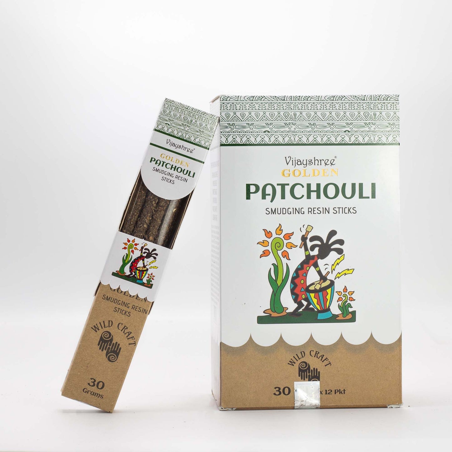 30g Golden Patchouli Smudging Resin Sticks (6s)