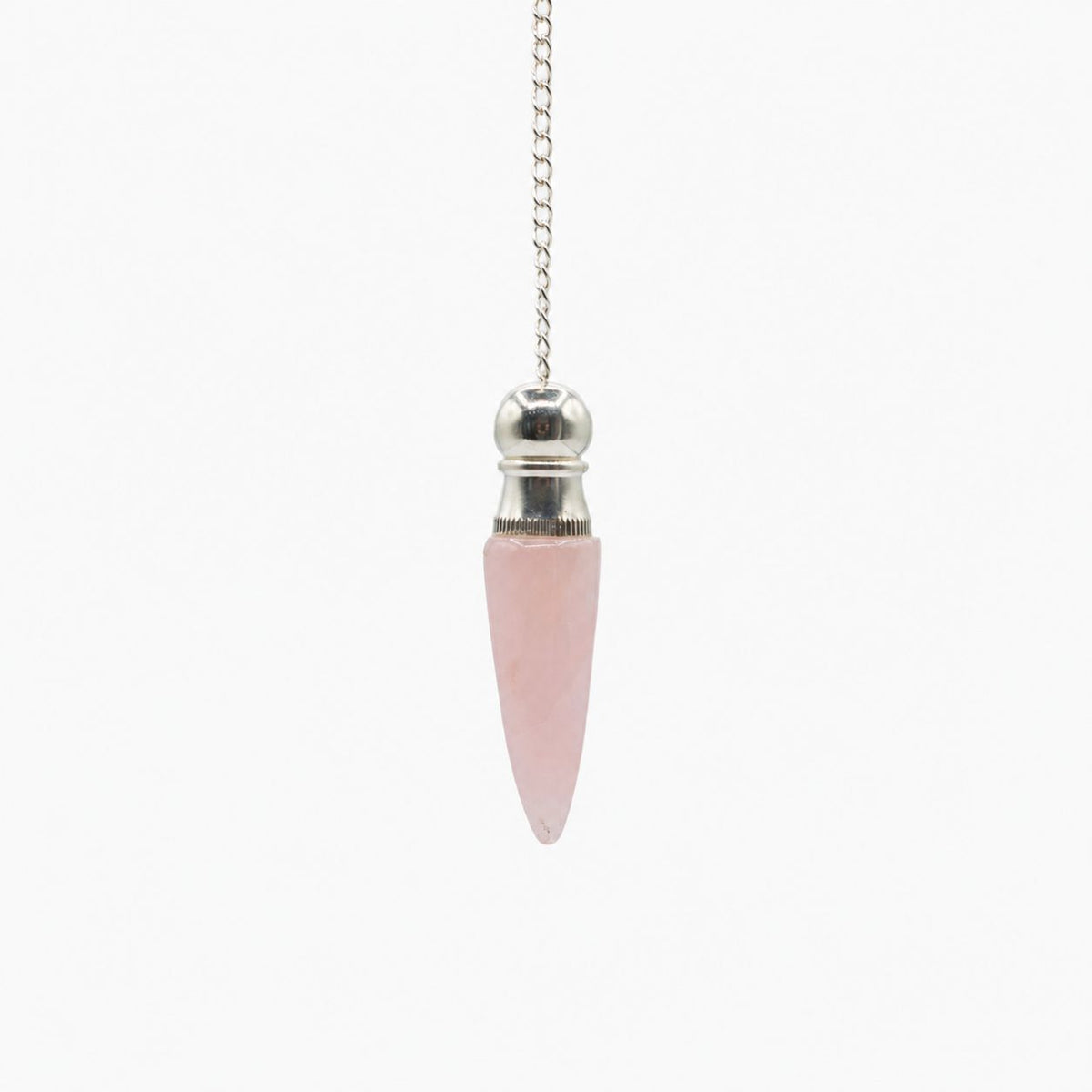 Pendule à cavité secrète en Quartz rose argenté