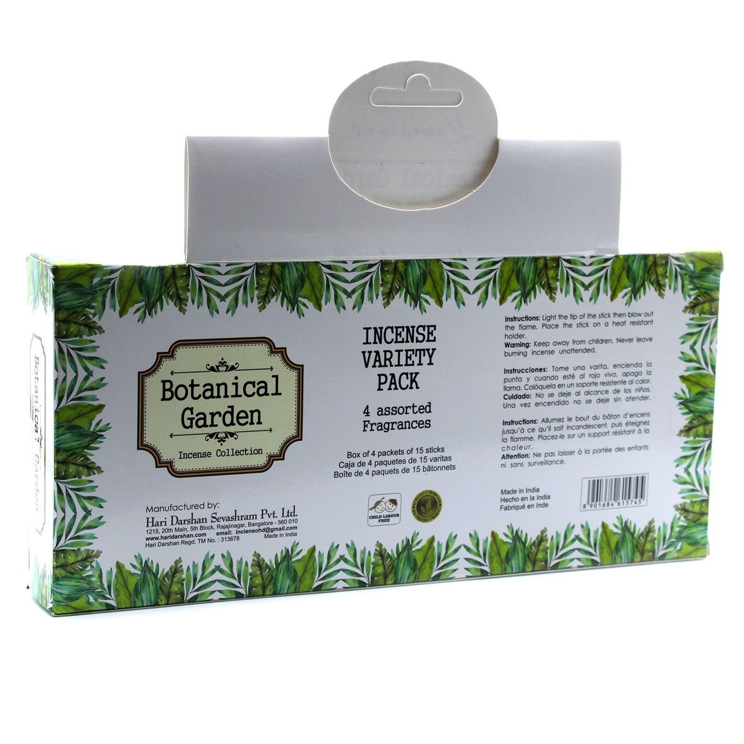 Botanical Garden Incense Gift Set - 4 Assorted Fragrances