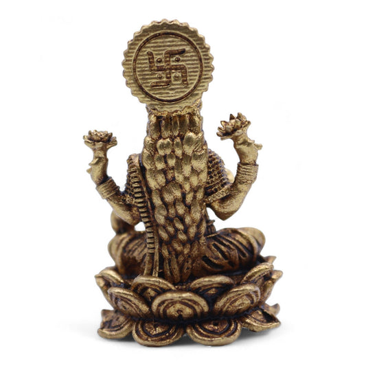 Statuette Lakshmi en Laiton — Miniature — 37 mm - photo 2