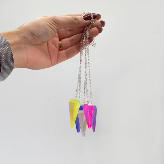 Pendule Quartz Aurora Violet 6 Faces — 4 cm – photo 2