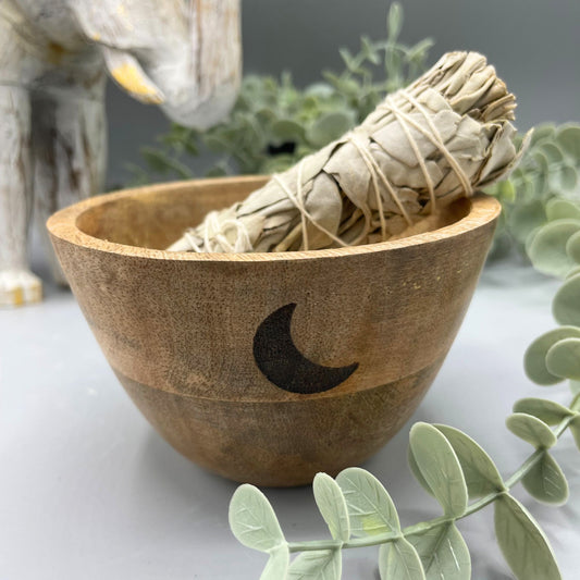 Coupe Rituelle en Bois 12x7cm - Offrande & Purification – photo 2