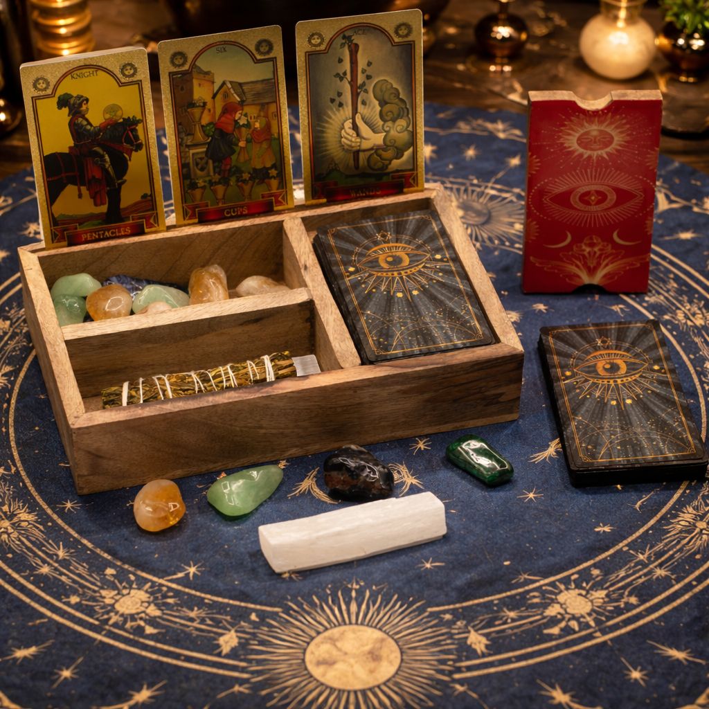 Three Section Tarot Box with Card Holder – photo 6