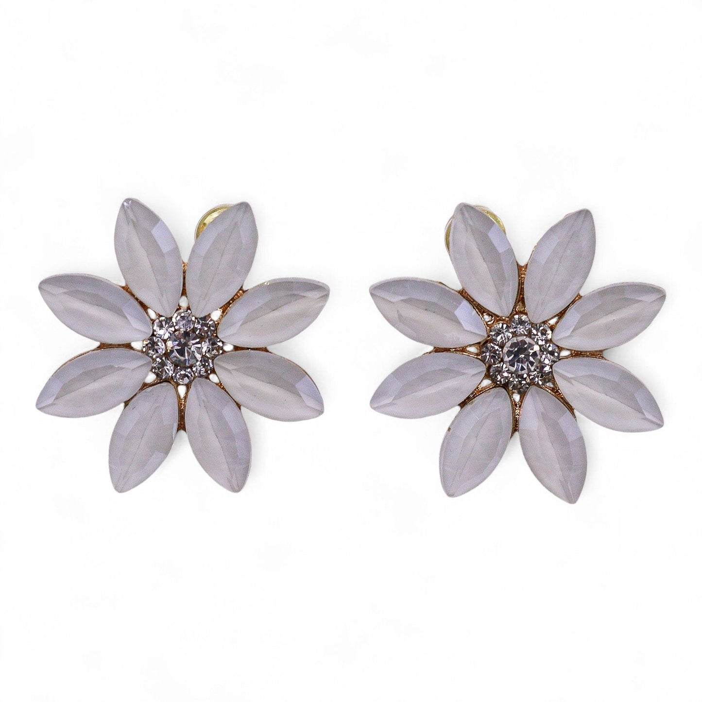 Boucles d'Oreilles Fleurs Verre Vintage - Acier Inox – photo 7