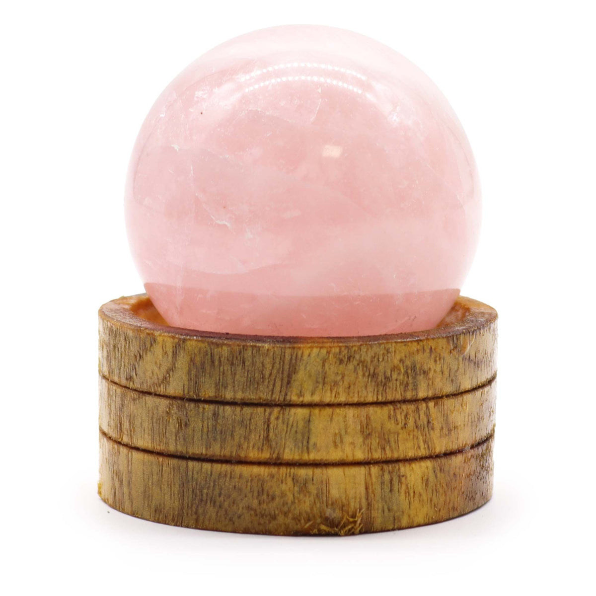 Sphère en Quartz Rose 50 mm avec Socle