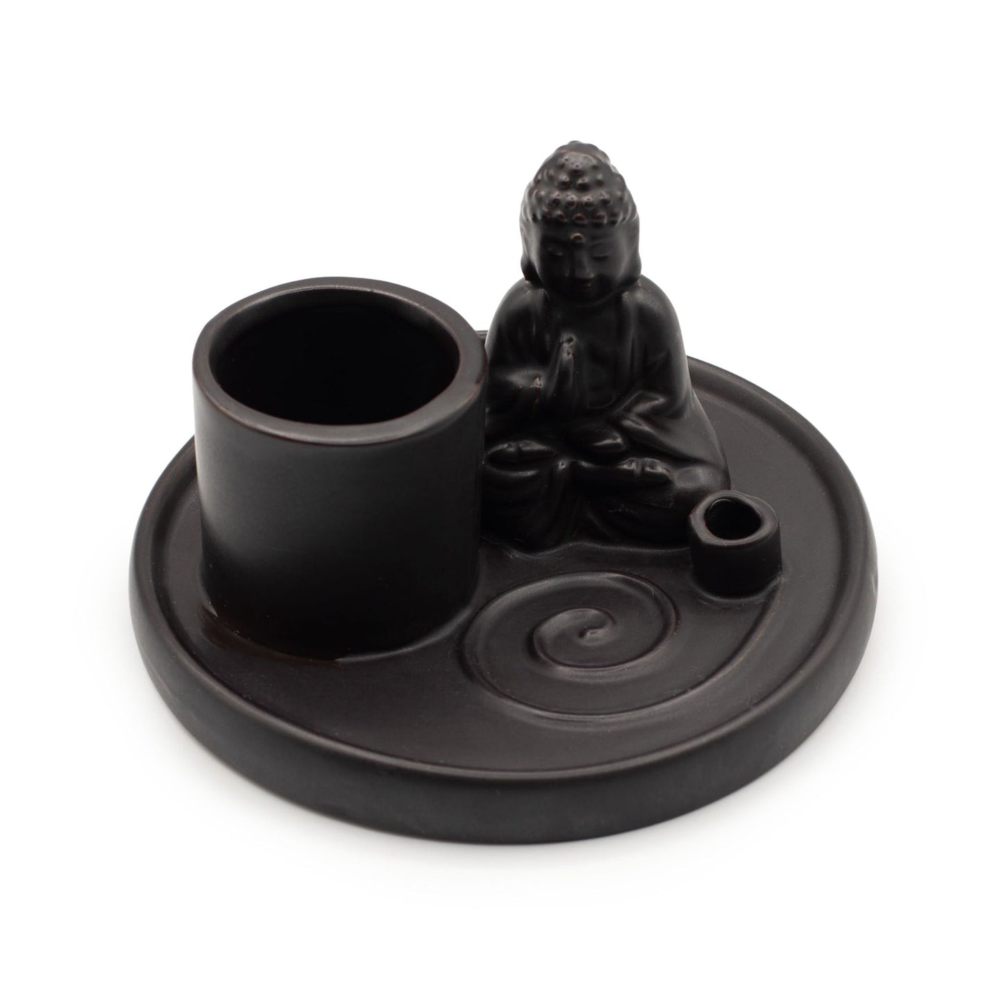 Porte-Encens Bouddha Céramique - Support Bâtons & Cônes