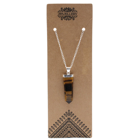 Gemstone Flat Pencil Pendant - Tiger Eye - photo 5