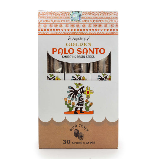 30g Golden Palo Santo Smudging Resin Sticks (6s)