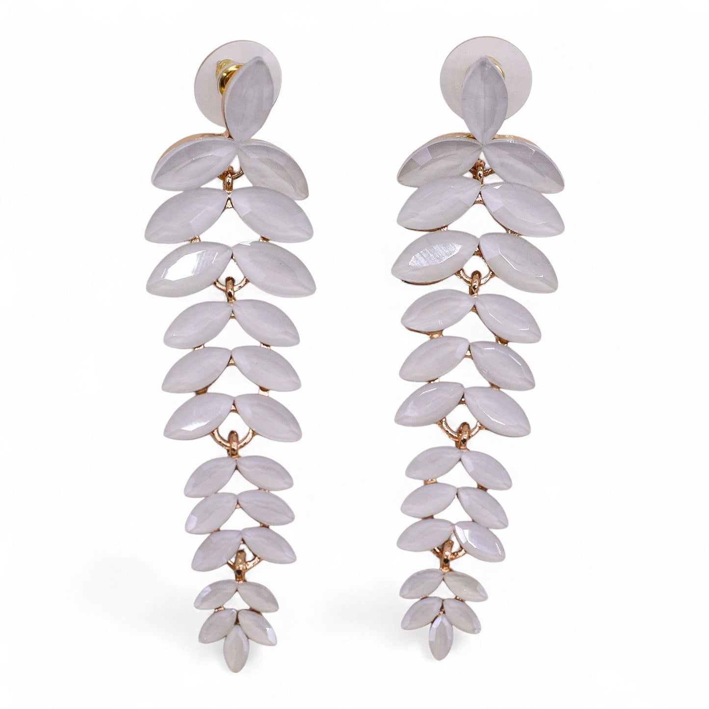 Boucles d'Oreilles Longues Perle Verre Vintage - Dormeuses Élégantes