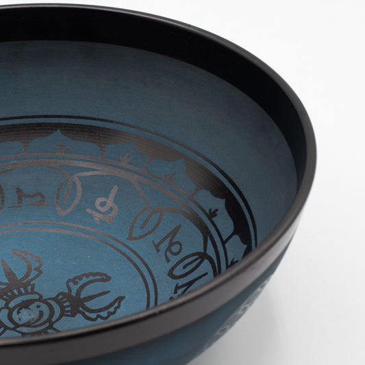 Bol Chantant en Aluminium — Double Dorje Bleu — 27 cm - photo 2