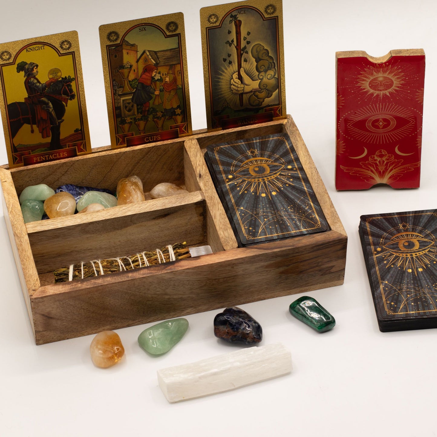 Three Section Tarot Box with Card Holder – photo 3