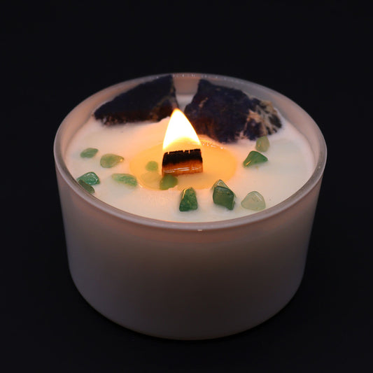 Bougie Chakra de la Gorge — Sodalite & Jade - photo 2
