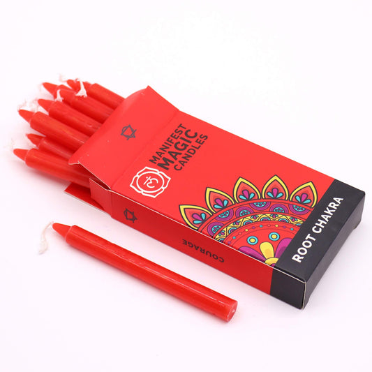 Bougies Rituelles Rouges Chakra Racine — Lot de 12 - photo 2