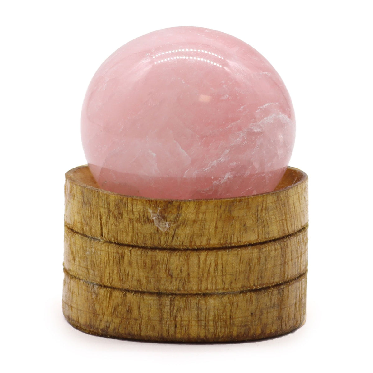 Sphère en Quartz Rose 40 mm avec Socle