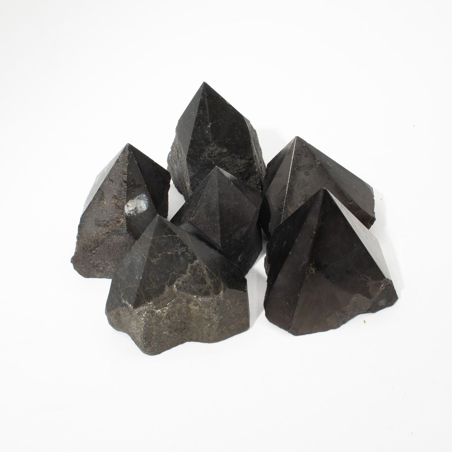 Pointe polie en Tourmaline noire (lot de 5 à 6 pièces)