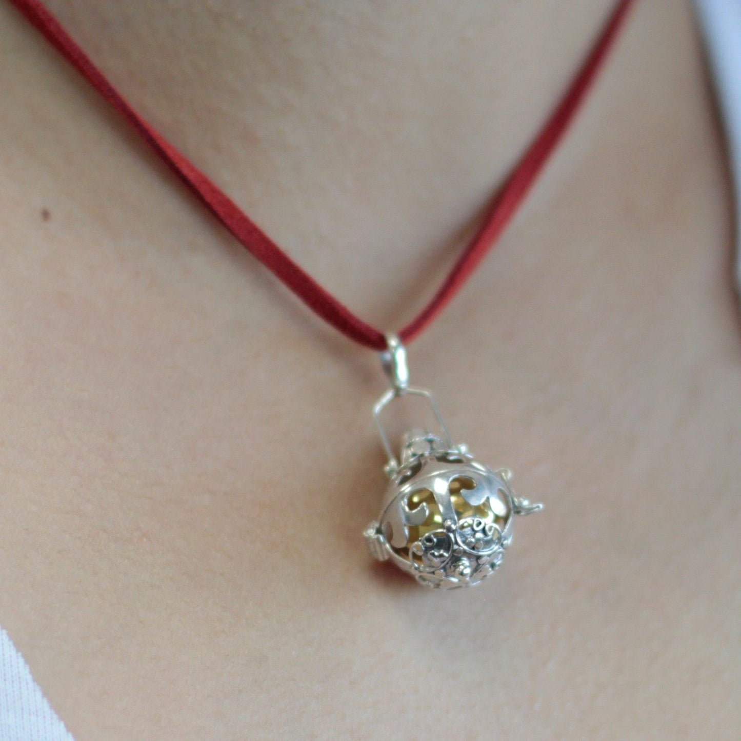 Clochette Ange Argent 925 Bali 18mm — Pendentif Artisan