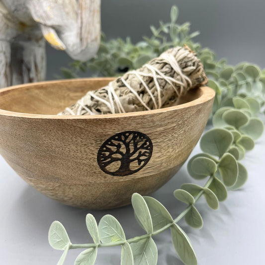 Bol Rituel en Bois Arbre de Vie 14x7cm - Offrande & Fumigation – photo 2