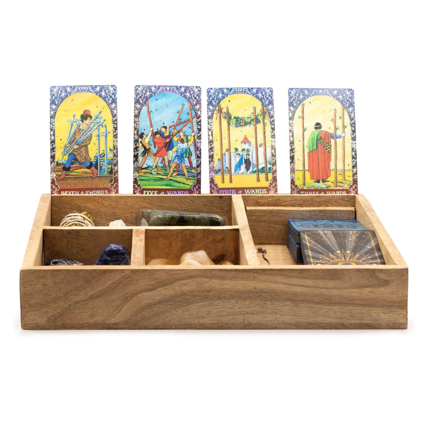 Boîte Tarot 4 Compartiments avec Porte-Carte Intégré – photo 3