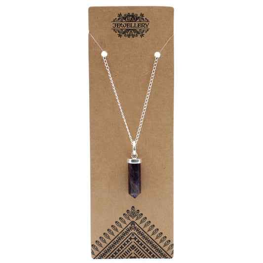 Pendentif Améthyste Pointe - Anti-Stress & Sommeil – photo 2