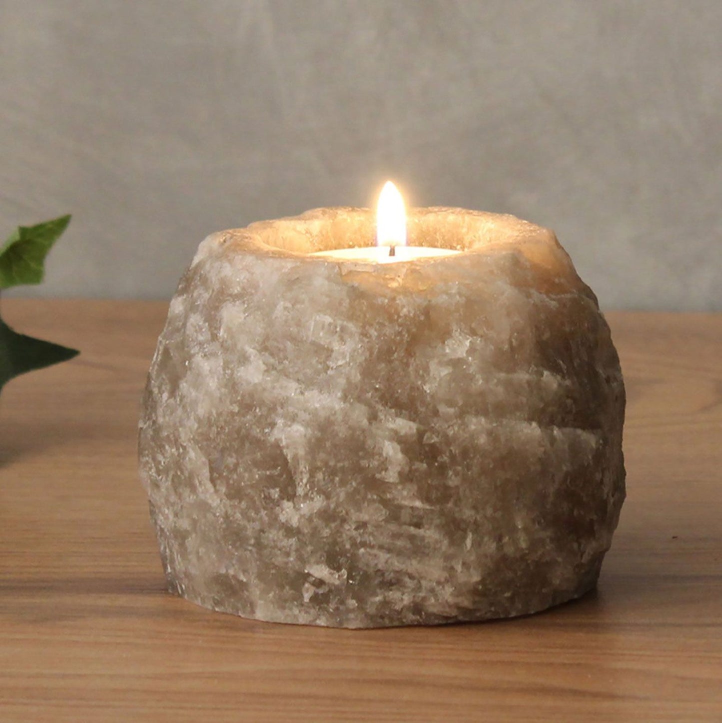 Bougeoir en sel gris de l'Himalaya - 600 à 800 g