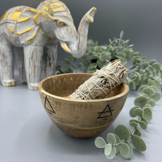 Coupe Rituelle en Bois pour Offrande et Purification — 12x7 cm (N°3) – photo 2