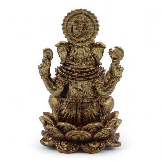 Statue Miniature Ganesh en Laiton — Lotus — 3,7 cm - photo 2