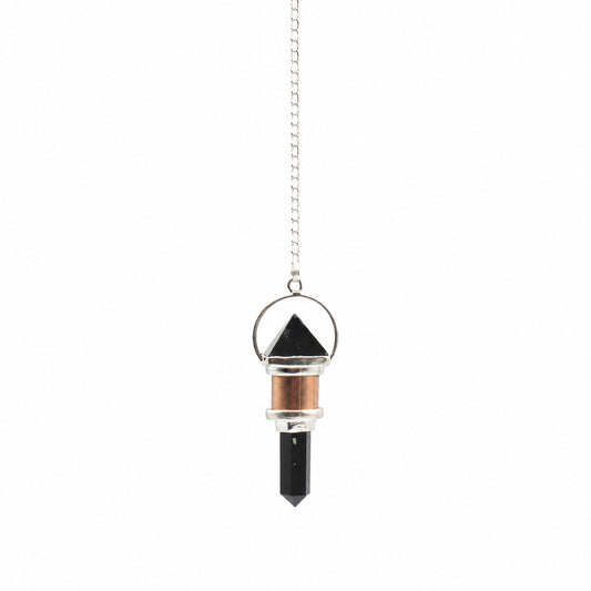 Pendule en Obsidienne noire et cuivre