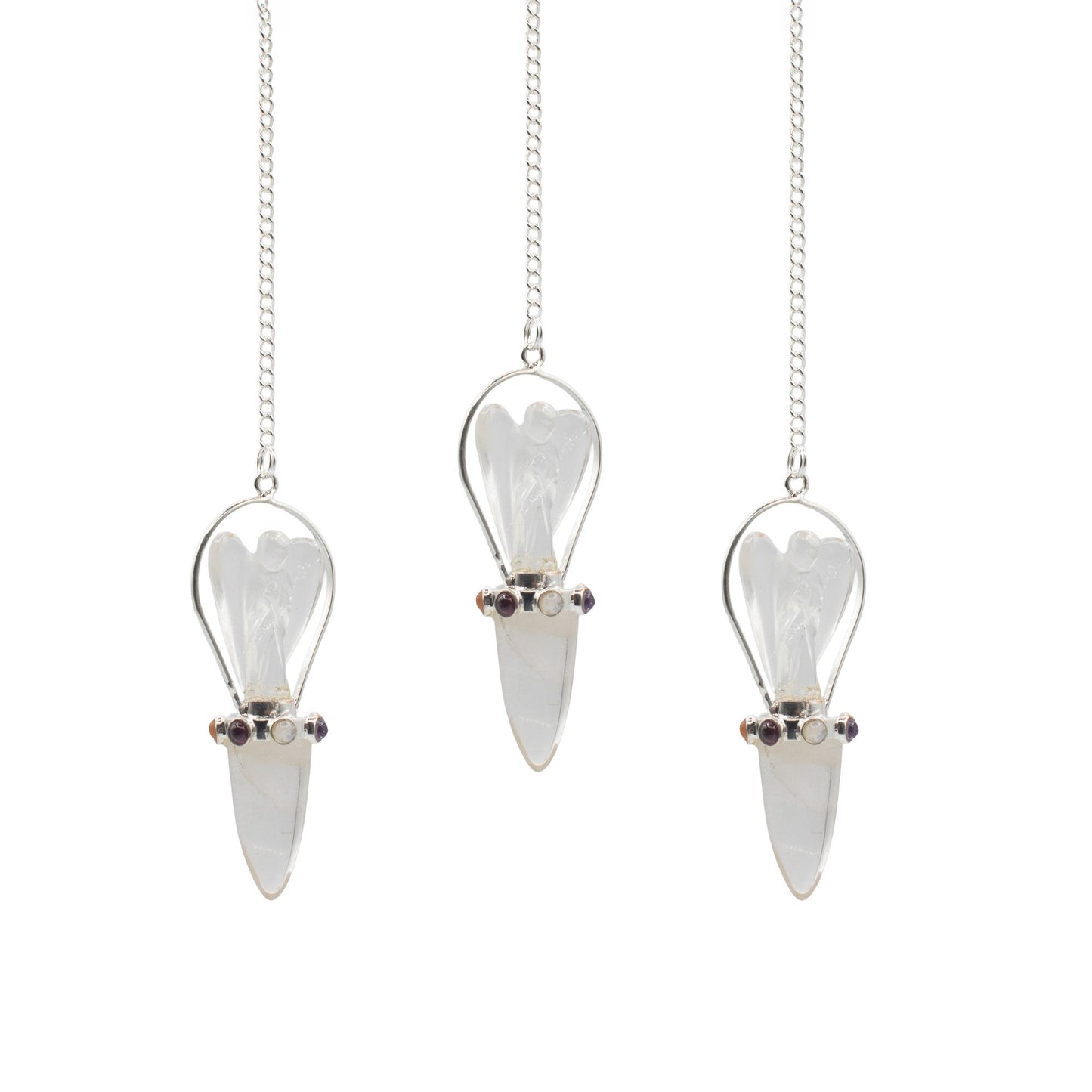 Pendule ange deux pièces en cristal de roche