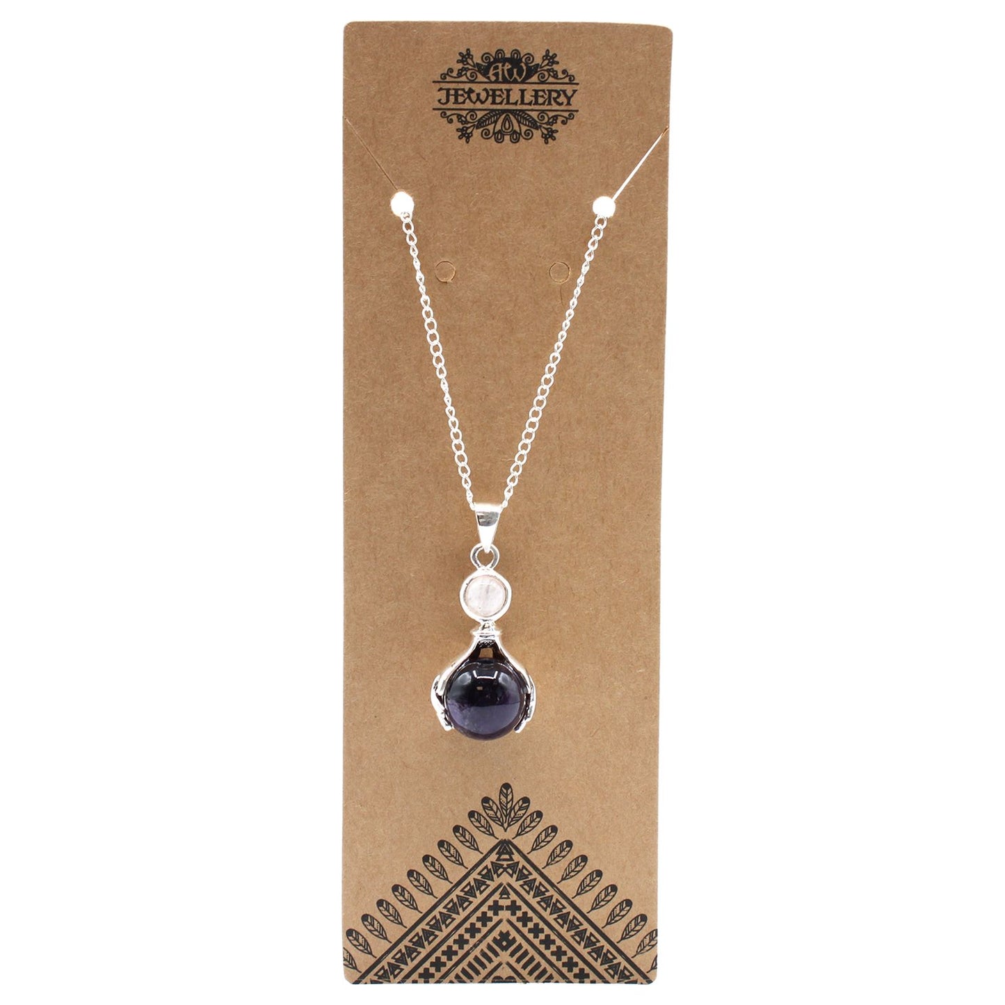 Gemstone Healing Hands Pendant - Amethyst - photo 2