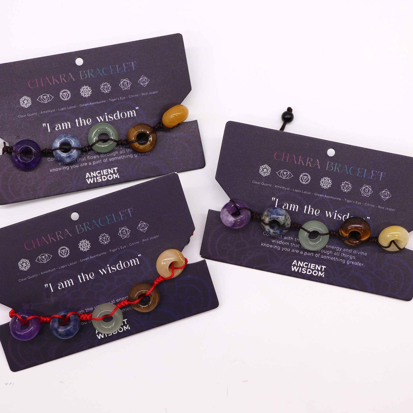 Bracelet 7 Chakras - Quartz Améthyste Lapis-Lazuli