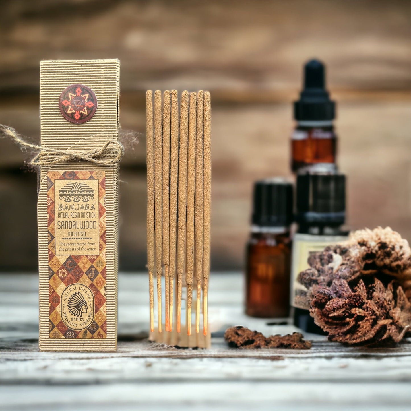 Encens Résine Santal en Bâton - Méditation & Détente