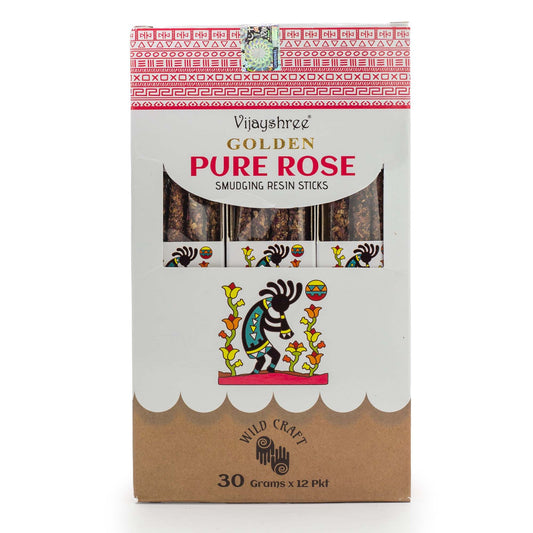 30g Golden Pure Rose Smudging Resin Sticks (6s)