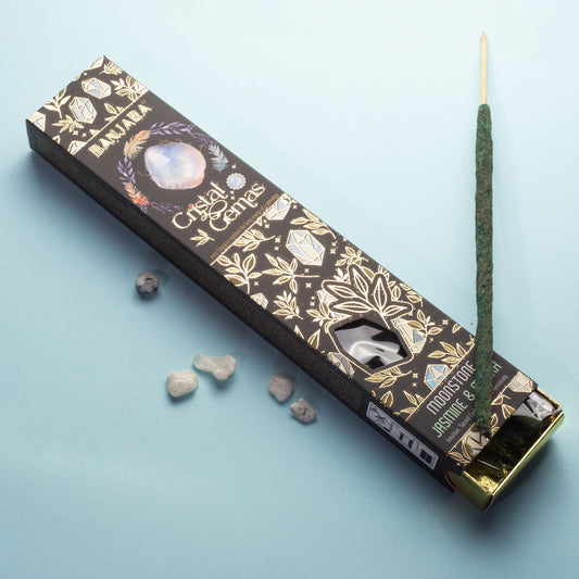 Encens Banjara Cristal Gemas — Pierre de Lune — Jasmin & Myrrhe - photo 2