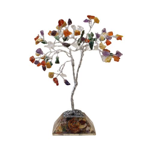 Arbre de Pierres sur Base Orgonite — 80 Pierres Multicolores – photo 4