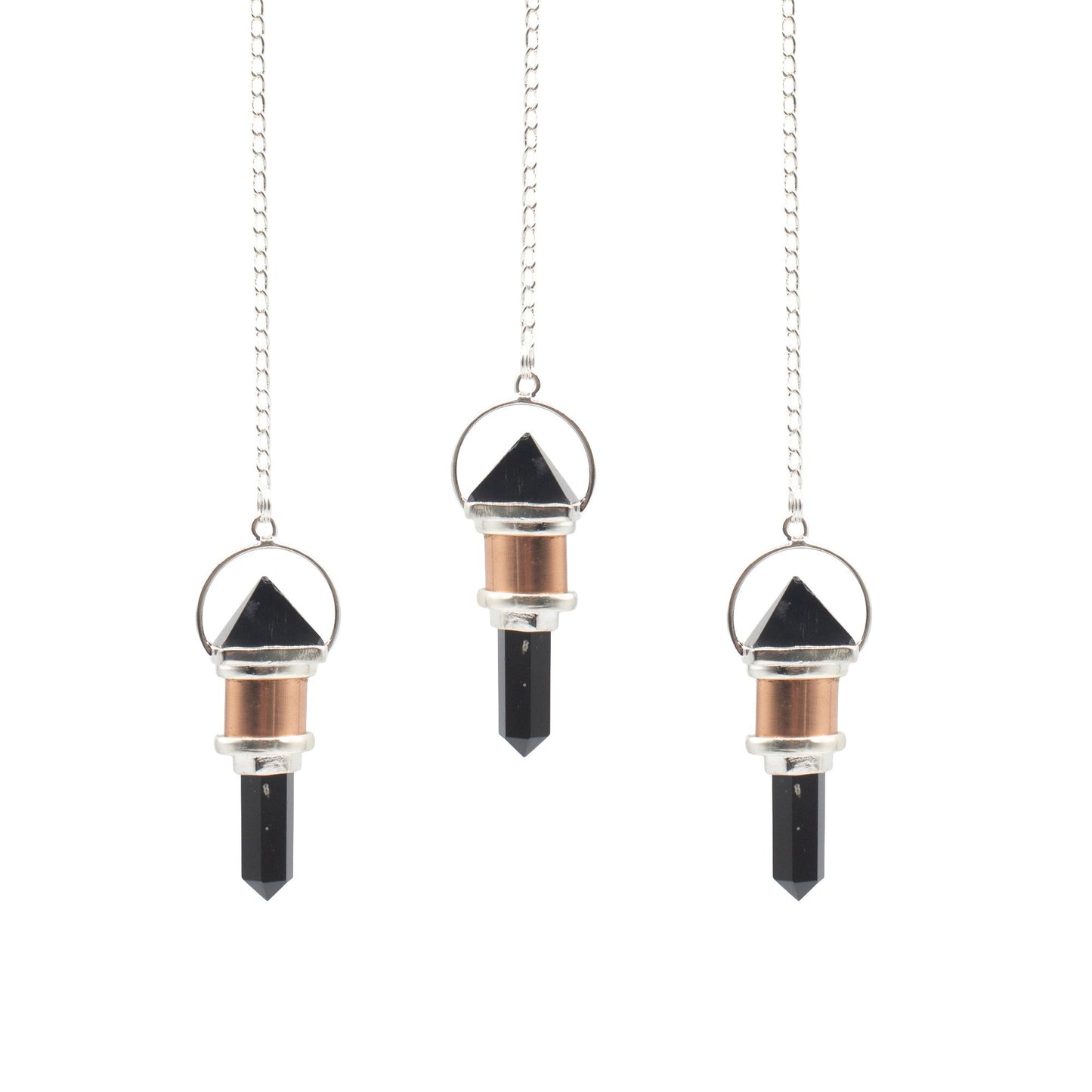 Pendule en Obsidienne noire et cuivre