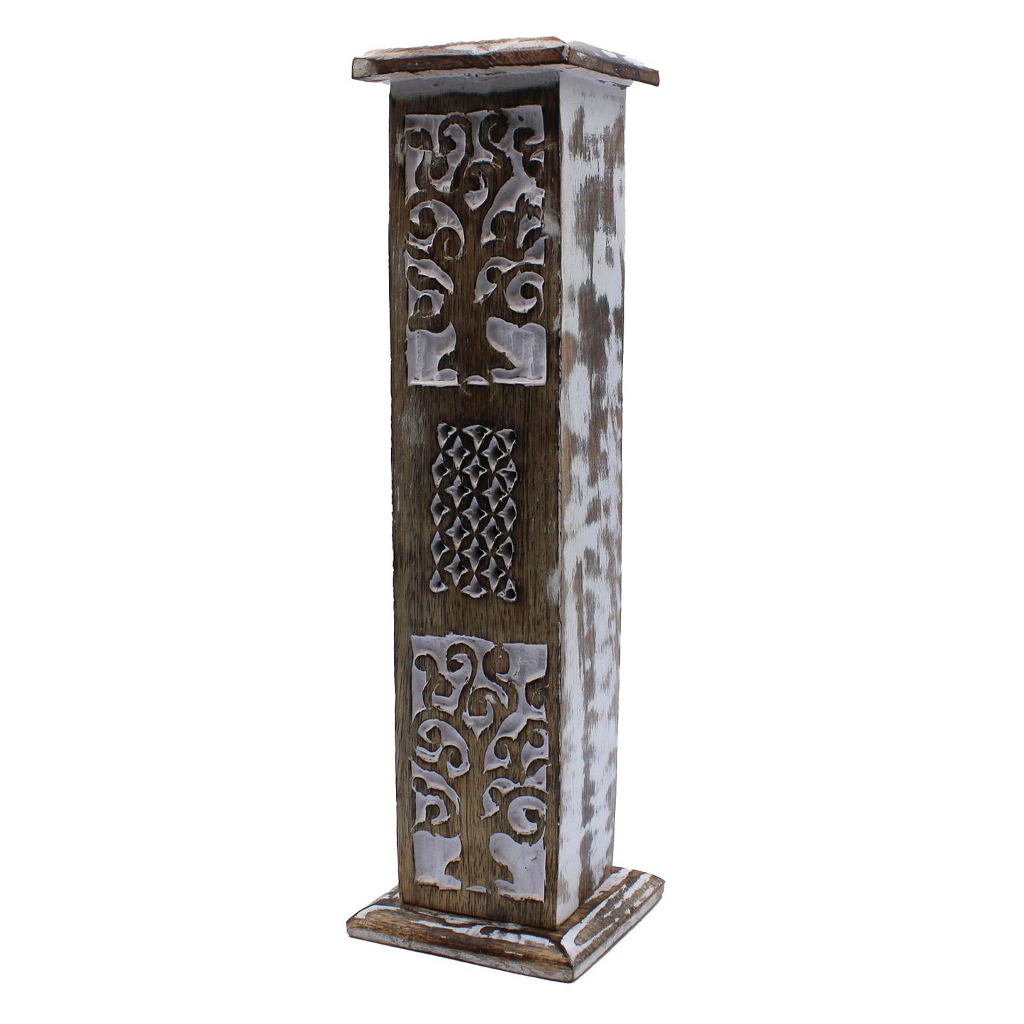 Porte-Encens Fumée Tower - Bois Blanchi Artisanal – photo 2