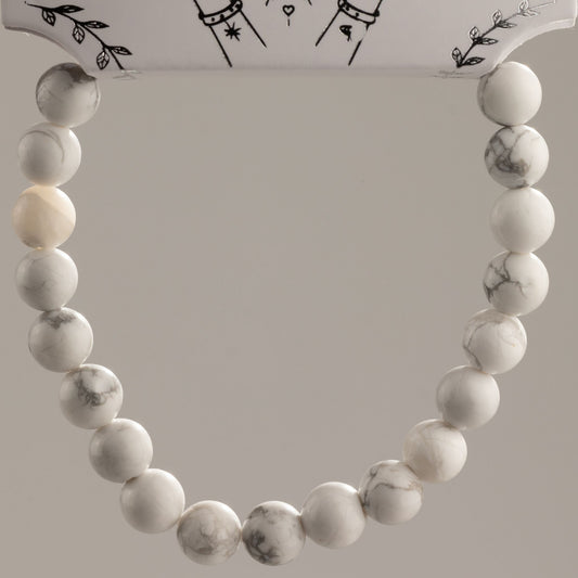 Bracelet Howlite — Perles de 6 mm — 17 cm - photo 2