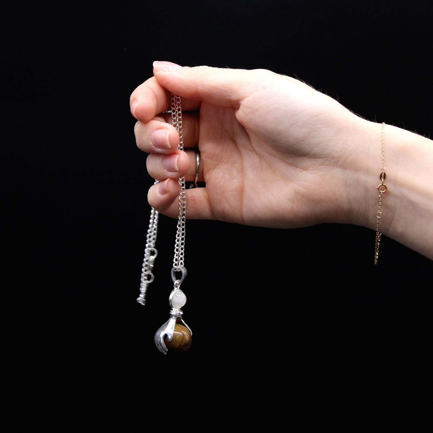 Gemstone Healing Hands Pendant - Tiger Eye - photo 5